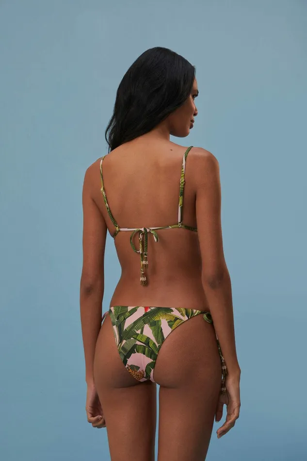 Banana Leaves Tie Side Bikini Bottom Women FARM Rio Bikinis Banana Leaves Tie Side Bikini Bottom Women FARM Rio Bikinis