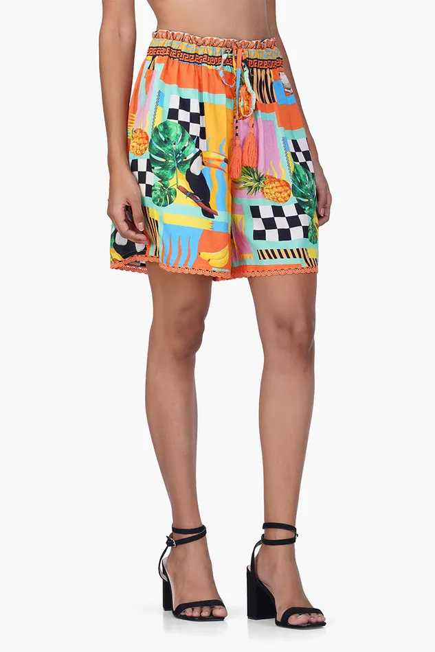 Barbara Toucan Printed Shorts Barbara Toucan Printed Shorts