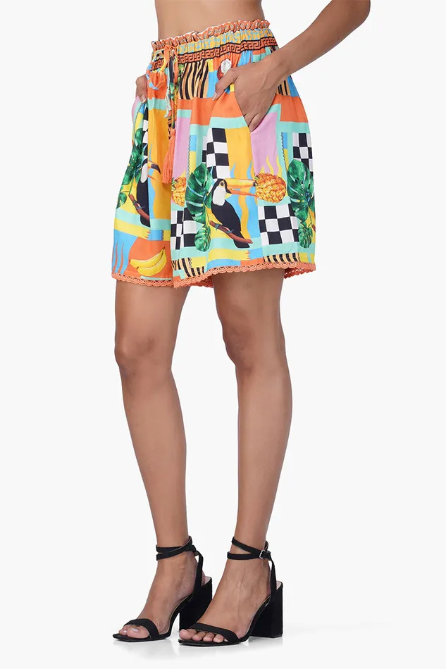 Barbara Toucan Printed Shorts Barbara Toucan Printed Shorts