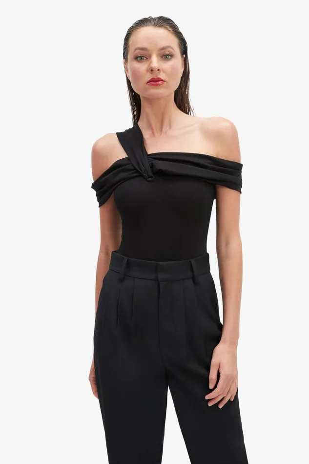 Bardot Bodysuits Women Arie Knit Bodysuit In Black Black Bardot Bodysuits Women Arie Knit Bodysuit In Black Black