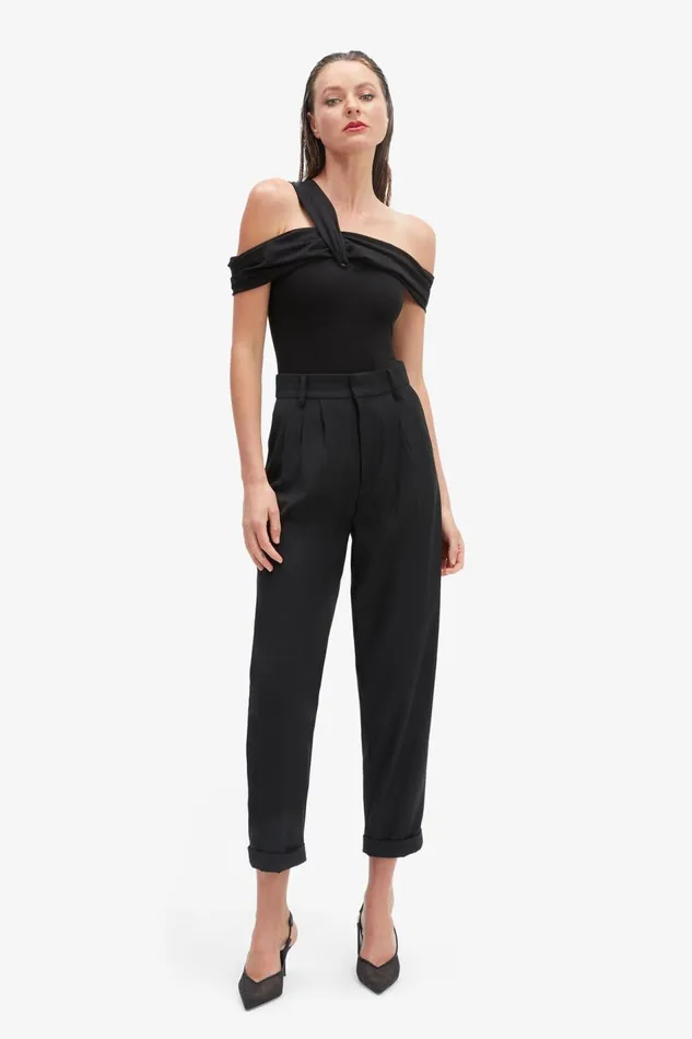 Bardot Bodysuits Women Arie Knit Bodysuit In Black Black Bardot Bodysuits Women Arie Knit Bodysuit In Black Black