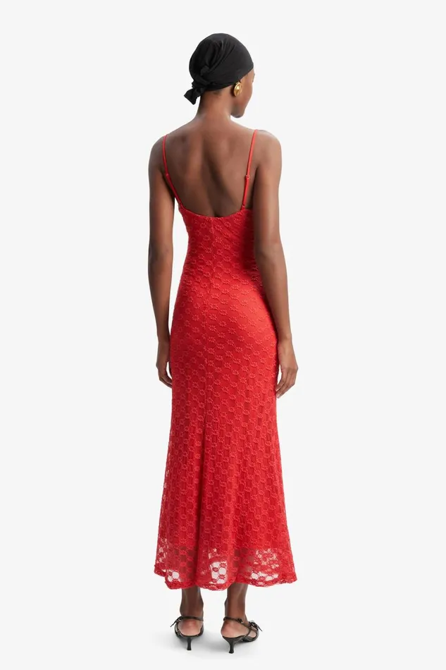 Bardot Day To Night Dresses Women Adoni Mesh Midi Dress In Fire Red Fire Red Bardot Day To Night Dresses Women Adoni Mesh Midi Dress In Fire Red Fire Red