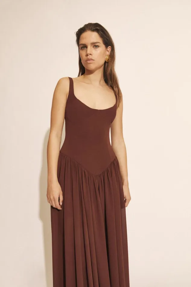 Bardot Day To Night Dresses Women Briann Maxi Dress In Chocolate Chocolate