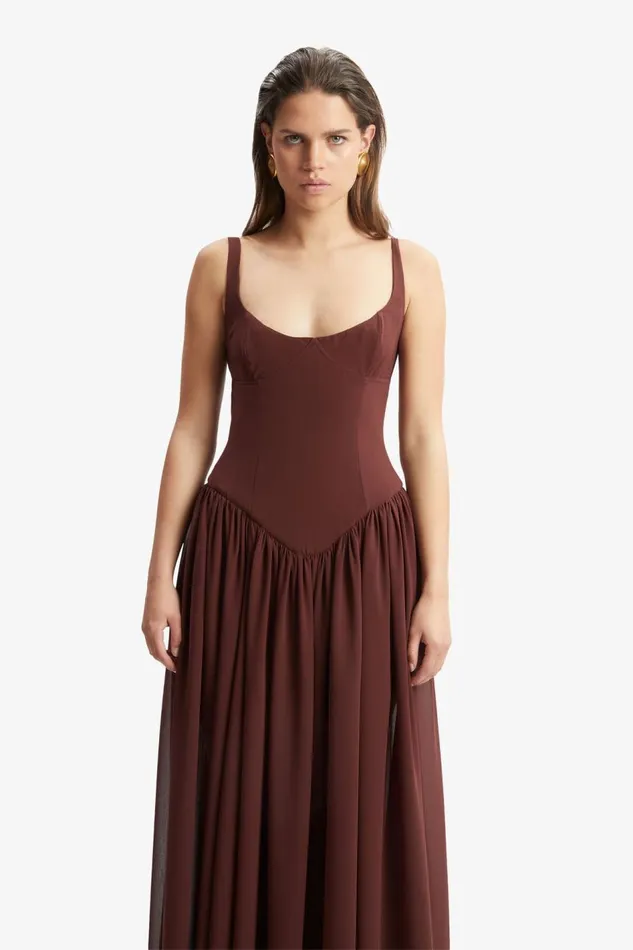 Bardot Day To Night Dresses Women Briann Maxi Dress In Chocolate Chocolate Bardot Day To Night Dresses Women Briann Maxi Dress In Chocolate Chocolate