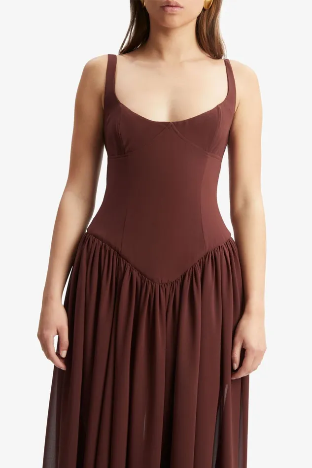 Bardot Day To Night Dresses Women Briann Maxi Dress In Chocolate Chocolate Bardot Day To Night Dresses Women Briann Maxi Dress In Chocolate Chocolate