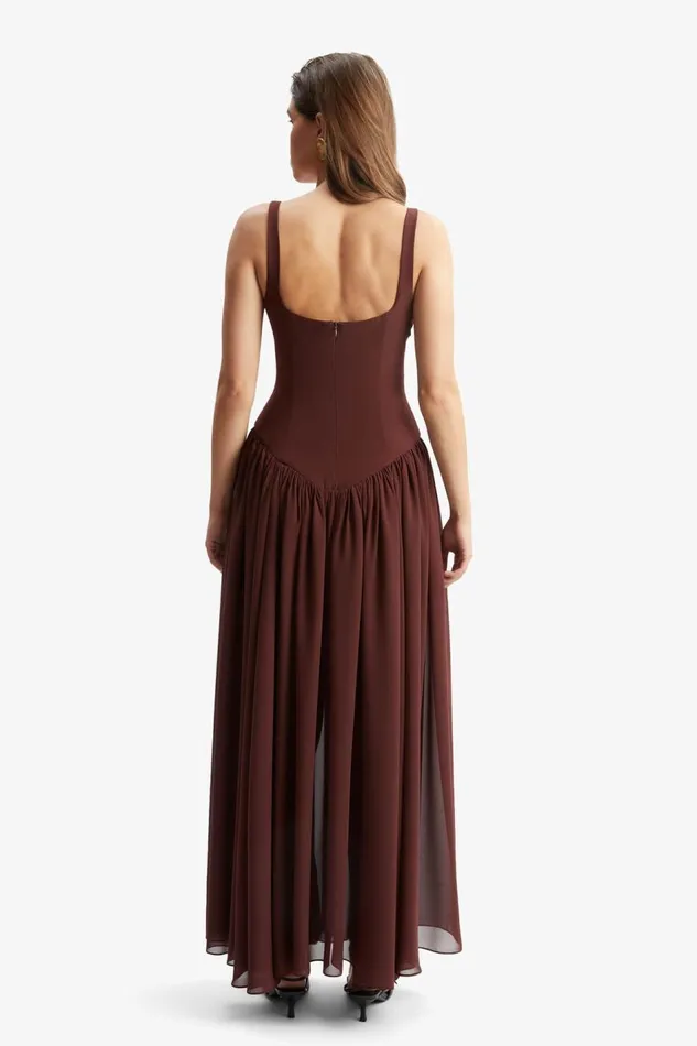 Bardot Day To Night Dresses Women Briann Maxi Dress In Chocolate Chocolate Bardot Day To Night Dresses Women Briann Maxi Dress In Chocolate Chocolate