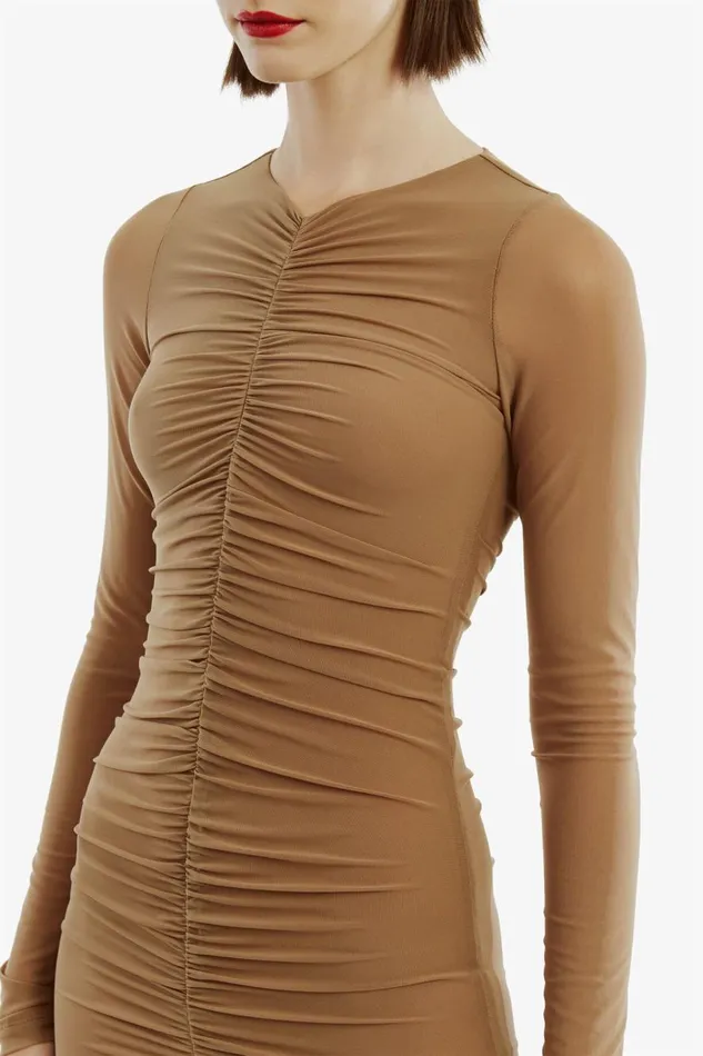 Bardot Day To Night Dresses Women Jaya Mesh Maxi Dress In Tan Tan Bardot Day To Night Dresses Women Jaya Mesh Maxi Dress In Tan Tan