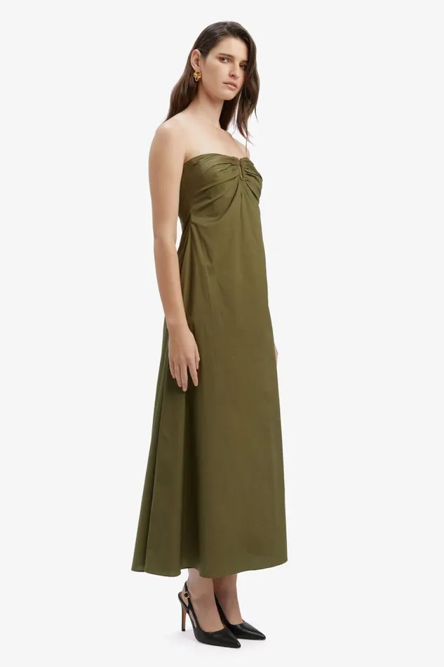 Bardot Day To Night Dresses Women Lora Poplin Maxi Dress In Khaki Khaki Bardot Day To Night Dresses Women Lora Poplin Maxi Dress In Khaki Khaki
