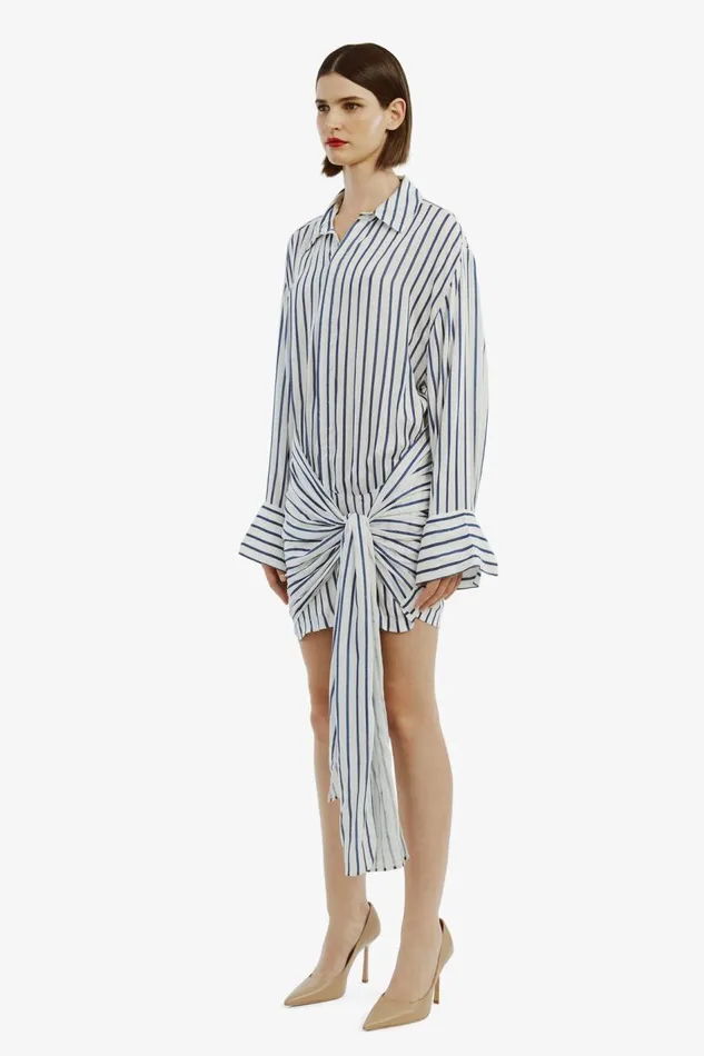 Bardot Day To Night Dresses Women Malira Shirt Dress In Navywhite Navywhite Bardot Day To Night Dresses Women Malira Shirt Dress In Navywhite Navywhite