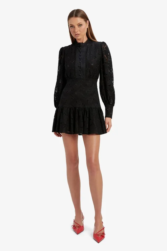 Bardot Day To Night Dresses Women Remy Lace Dress In Black Black Bardot Day To Night Dresses Women Remy Lace Dress In Black Black