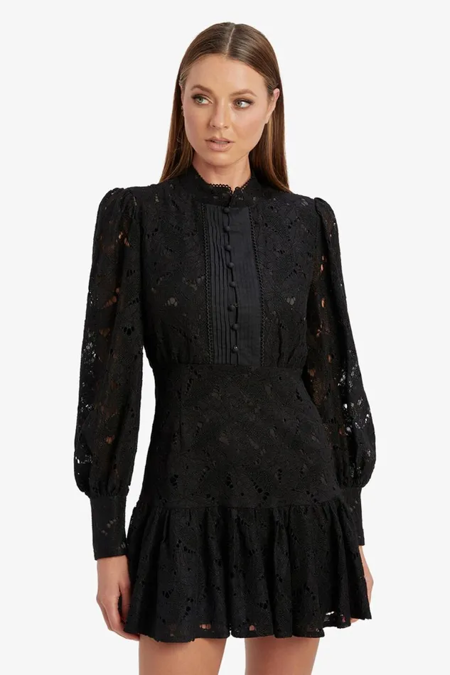 Bardot Day To Night Dresses Women Remy Lace Dress In Black Black Bardot Day To Night Dresses Women Remy Lace Dress In Black Black