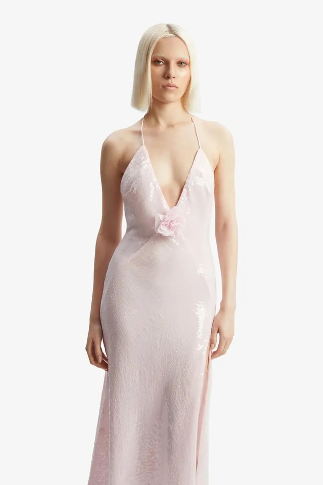 Bardot Occasion Dresses Women Aradia Sequin Halter Dress In Light Pink Light Pink Bardot Occasion Dresses Women Aradia Sequin Halter Dress In Light Pink Light Pink