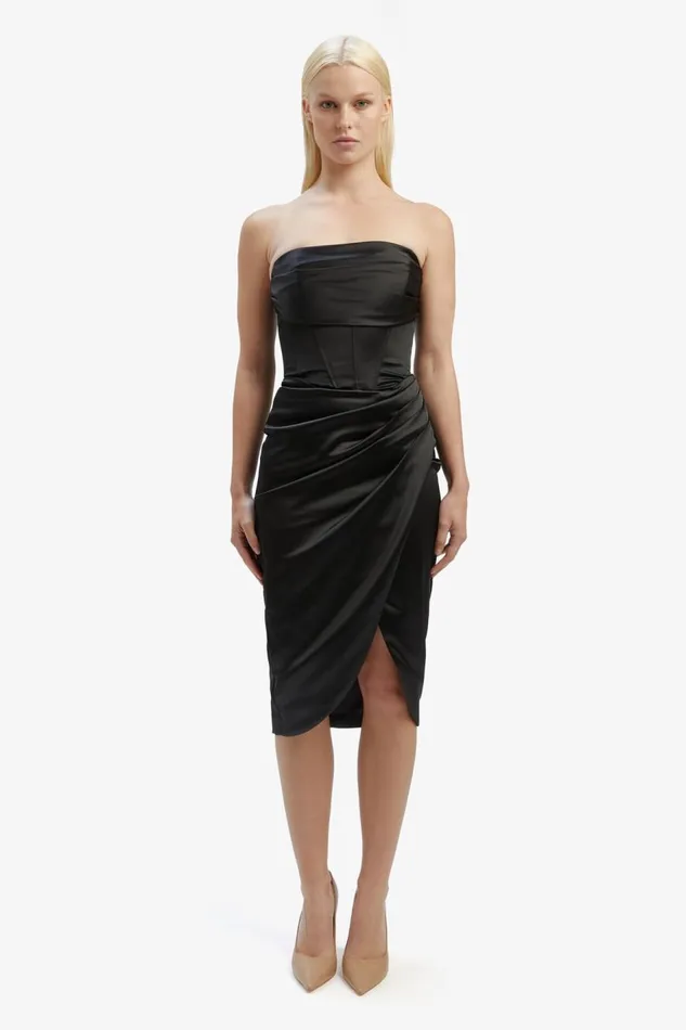 Bardot Occasion Dresses Women Jamila Corset Dress In Black Black Bardot Occasion Dresses Women Jamila Corset Dress In Black Black