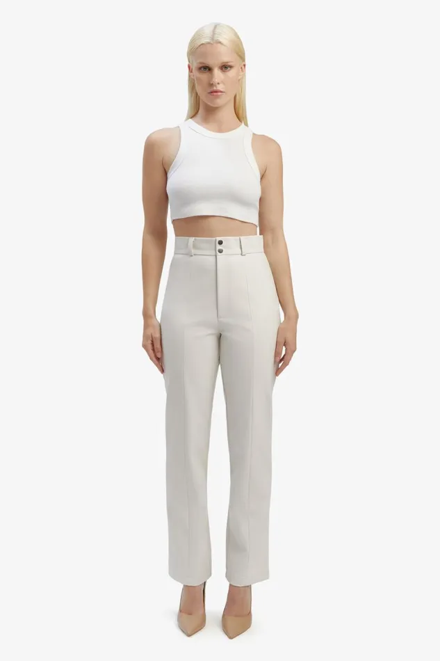 Bardot Pants Women Cleo Vegan Leather Pant In Ivory Ivory Bardot Pants Women Cleo Vegan Leather Pant In Ivory Ivory