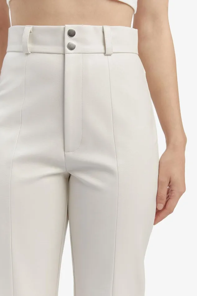 Bardot Pants Women Cleo Vegan Leather Pant In Ivory Ivory Bardot Pants Women Cleo Vegan Leather Pant In Ivory Ivory