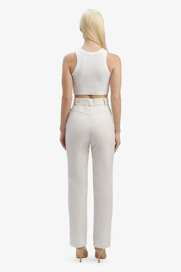 Bardot Pants Women Cleo Vegan Leather Pant In Ivory Ivory Bardot Pants Women Cleo Vegan Leather Pant In Ivory Ivory