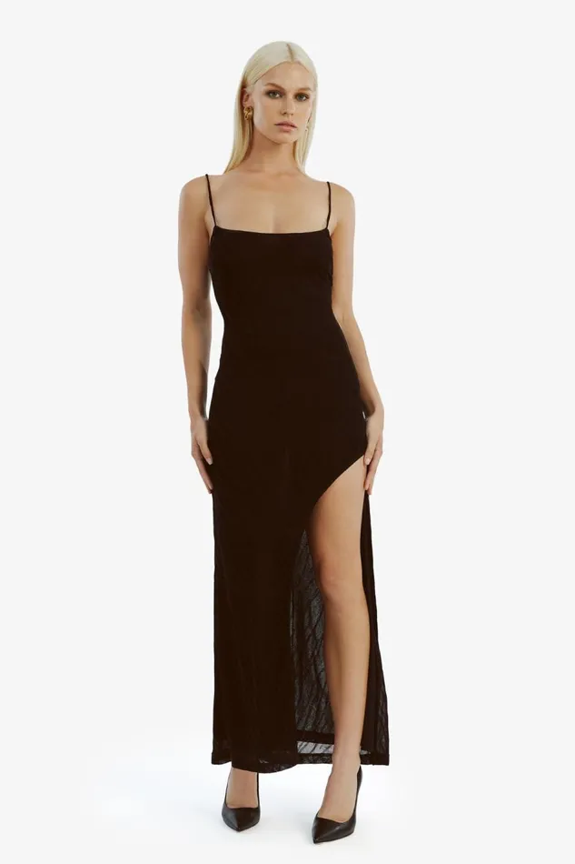 Bardot Party Dresses Women Faro Knit Maxi Dress In Black Black Bardot Party Dresses Women Faro Knit Maxi Dress In Black Black