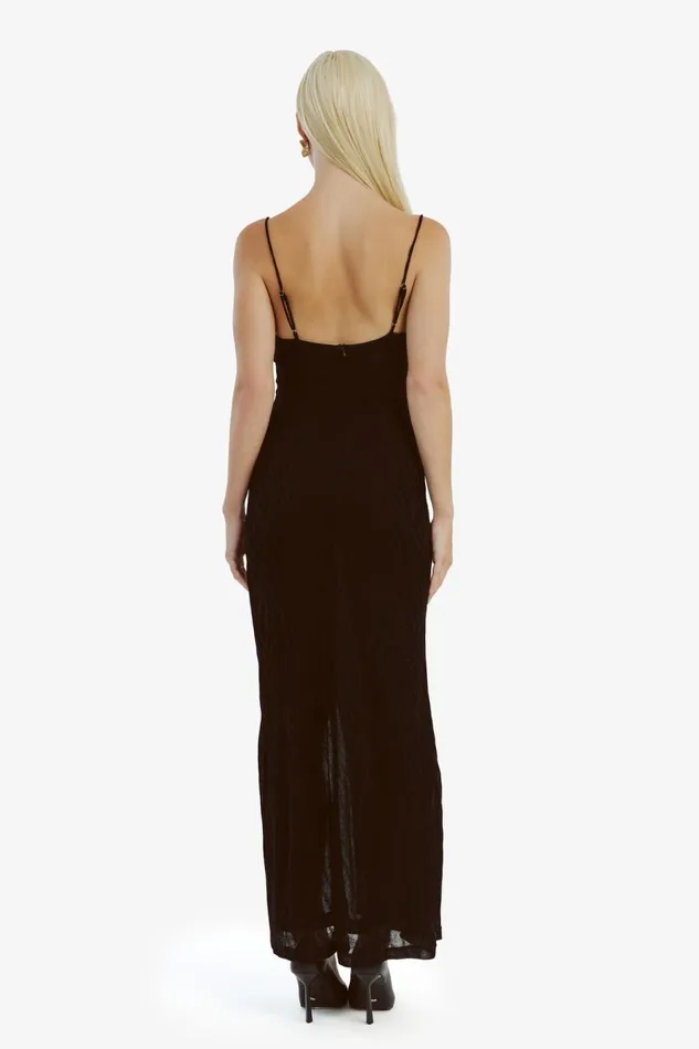 Bardot Party Dresses Women Faro Knit Maxi Dress In Black Black Bardot Party Dresses Women Faro Knit Maxi Dress In Black Black