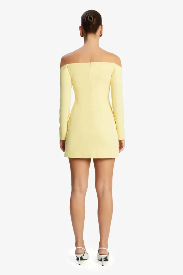 Bardot Party Dresses Women Iria Button Up Mini Dress In Canary Yellow Canary Yellow Bardot Party Dresses Women Iria Button Up Mini Dress In Canary Yellow Canary Yellow
