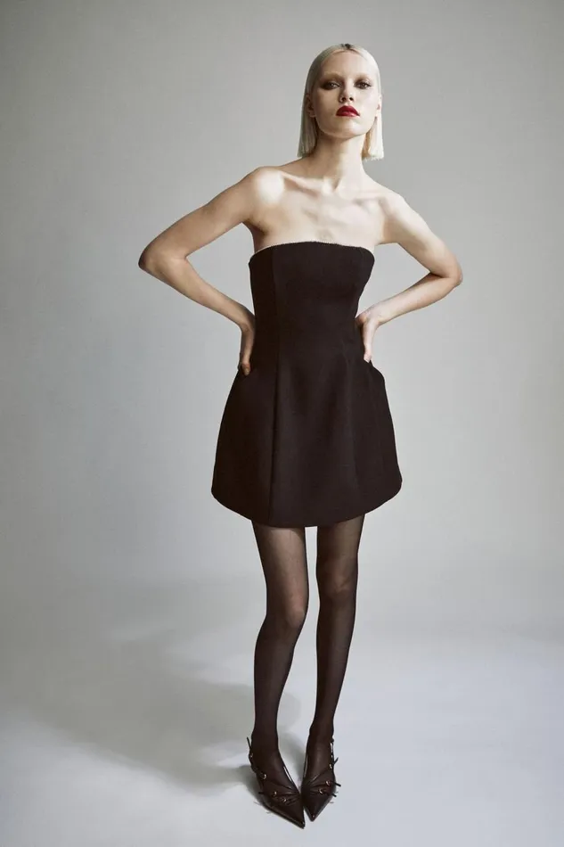 Bardot Party Dresses Women Karoline Trim Hourglass Dress In Black Black