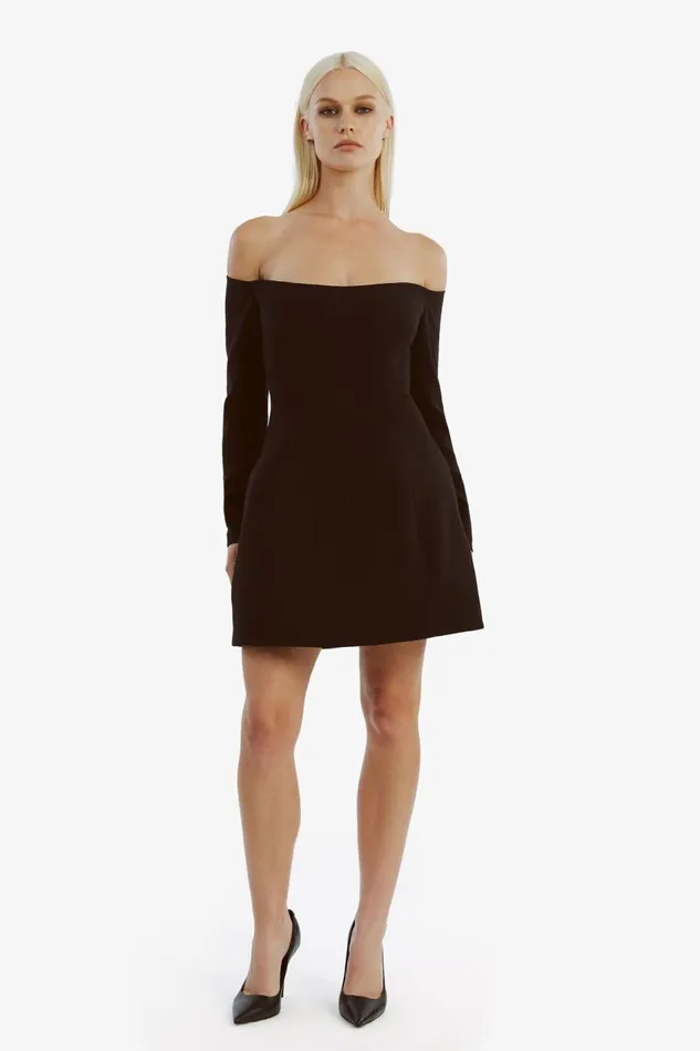 Bardot Party Dresses Women Nadene Hourglass Mini Dress In Black Black Bardot Party Dresses Women Nadene Hourglass Mini Dress In Black Black