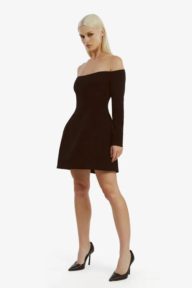 Bardot Party Dresses Women Nadene Hourglass Mini Dress In Black Black Bardot Party Dresses Women Nadene Hourglass Mini Dress In Black Black