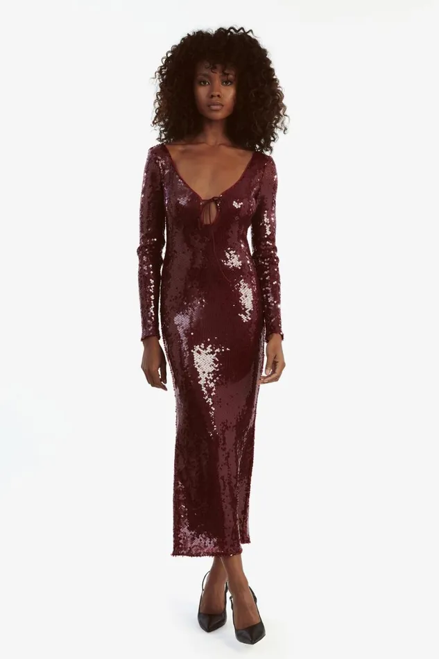 Bardot Party Dresses Women Verona Sequin Maxi Dress In Burgundy Burgundy Bardot Party Dresses Women Verona Sequin Maxi Dress In Burgundy Burgundy