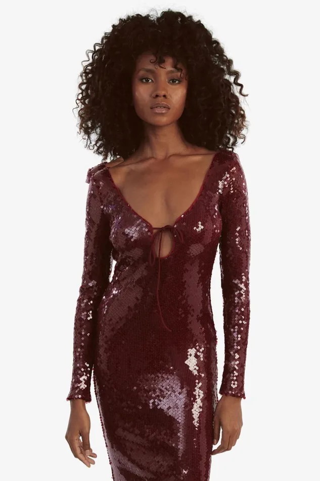 Bardot Party Dresses Women Verona Sequin Maxi Dress In Burgundy Burgundy Bardot Party Dresses Women Verona Sequin Maxi Dress In Burgundy Burgundy