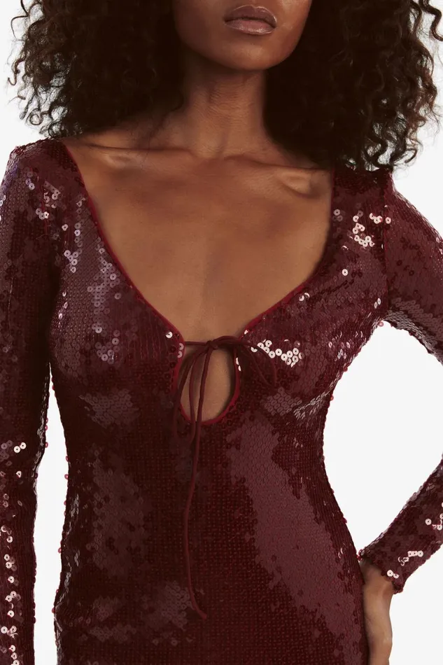Bardot Party Dresses Women Verona Sequin Maxi Dress In Burgundy Burgundy Bardot Party Dresses Women Verona Sequin Maxi Dress In Burgundy Burgundy