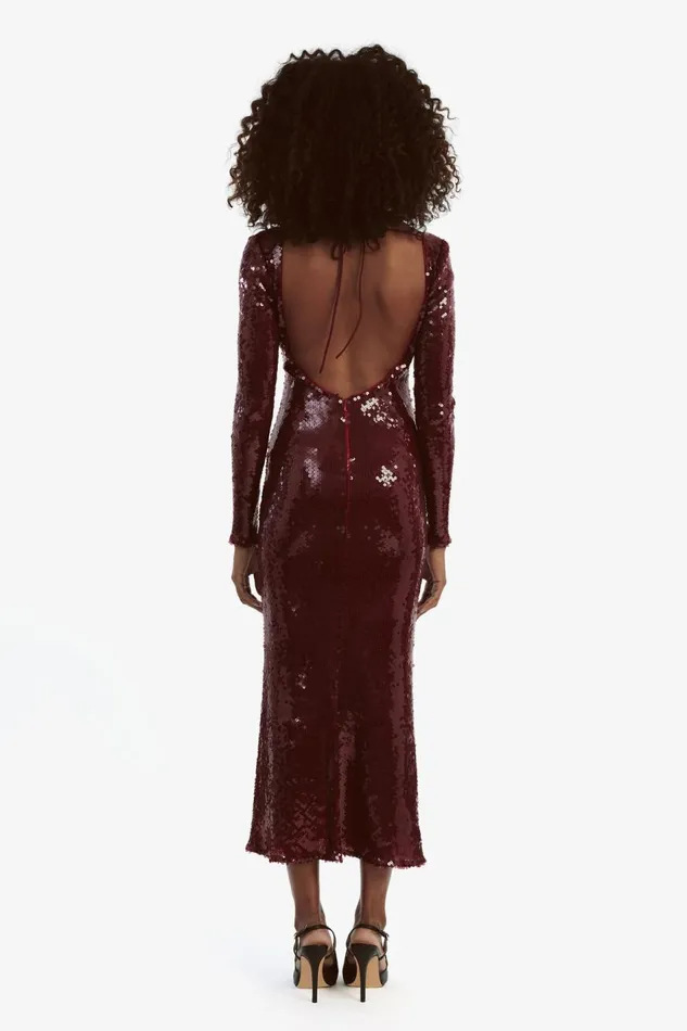 Bardot Party Dresses Women Verona Sequin Maxi Dress In Burgundy Burgundy Bardot Party Dresses Women Verona Sequin Maxi Dress In Burgundy Burgundy