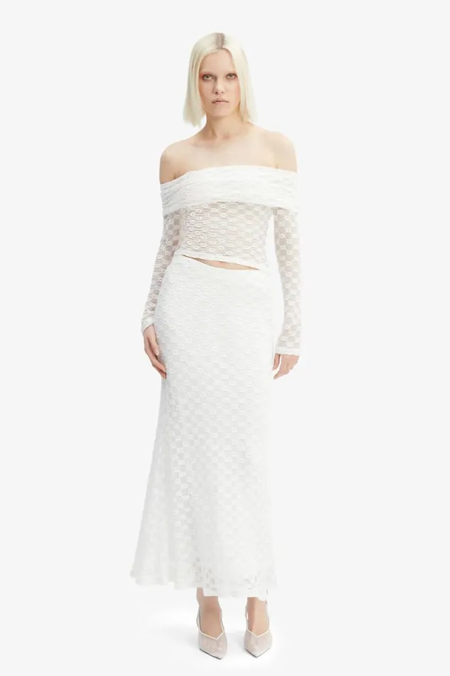 Bardot Party Tops Women Adoni Off The Shoulder Top In Orchid White Orchid White Bardot Party Tops Women Adoni Off The Shoulder Top In Orchid White Orchid White
