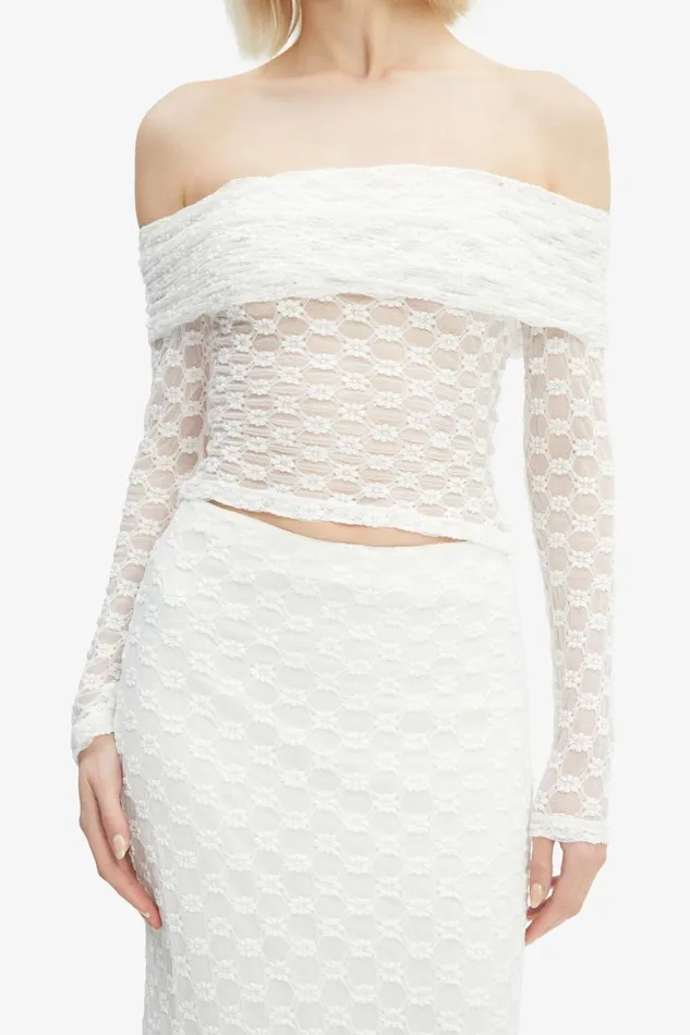 Bardot Party Tops Women Adoni Off The Shoulder Top In Orchid White Orchid White Bardot Party Tops Women Adoni Off The Shoulder Top In Orchid White Orchid White