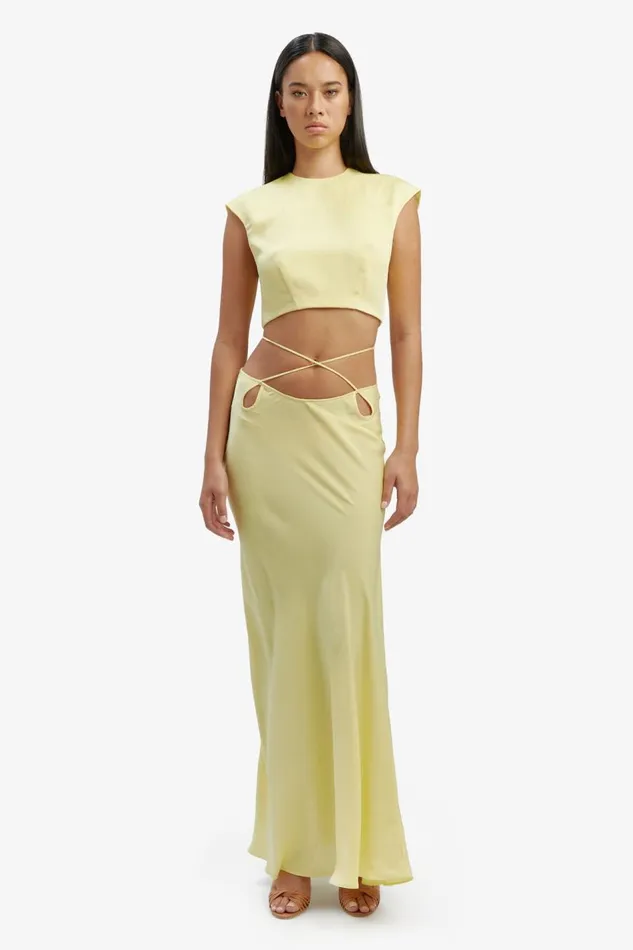 Bardot Party Tops Women Anya Satin Top In Canary Yellow Canary Yellow Bardot Party Tops Women Anya Satin Top In Canary Yellow Canary Yellow