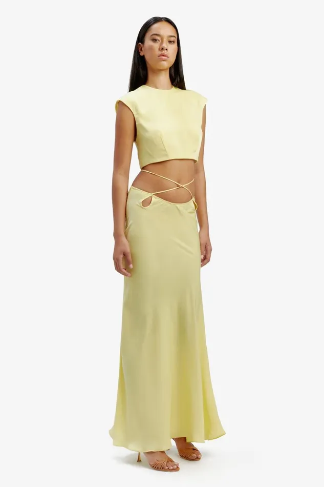 Bardot Party Tops Women Anya Satin Top In Canary Yellow Canary Yellow Bardot Party Tops Women Anya Satin Top In Canary Yellow Canary Yellow