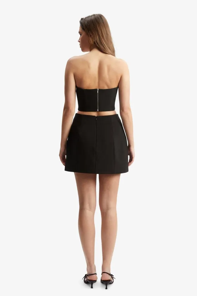 Bardot Party Tops Women Delphi Strapless Crop Top In Black Black Bardot Party Tops Women Delphi Strapless Crop Top In Black Black