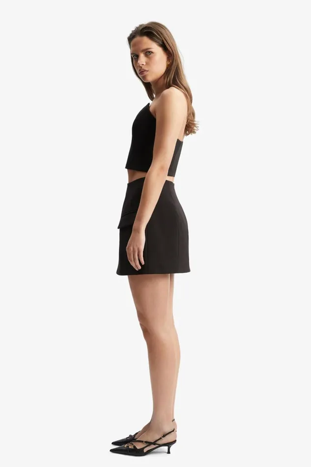 Bardot Party Tops Women Delphi Strapless Crop Top In Black Black Bardot Party Tops Women Delphi Strapless Crop Top In Black Black
