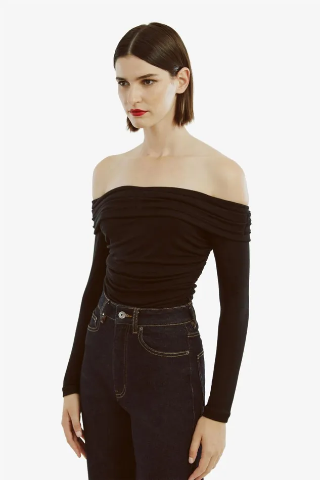 Bardot Party Tops Women Elsa Off The Shoudler Top In Black Black Bardot Party Tops Women Elsa Off The Shoudler Top In Black Black