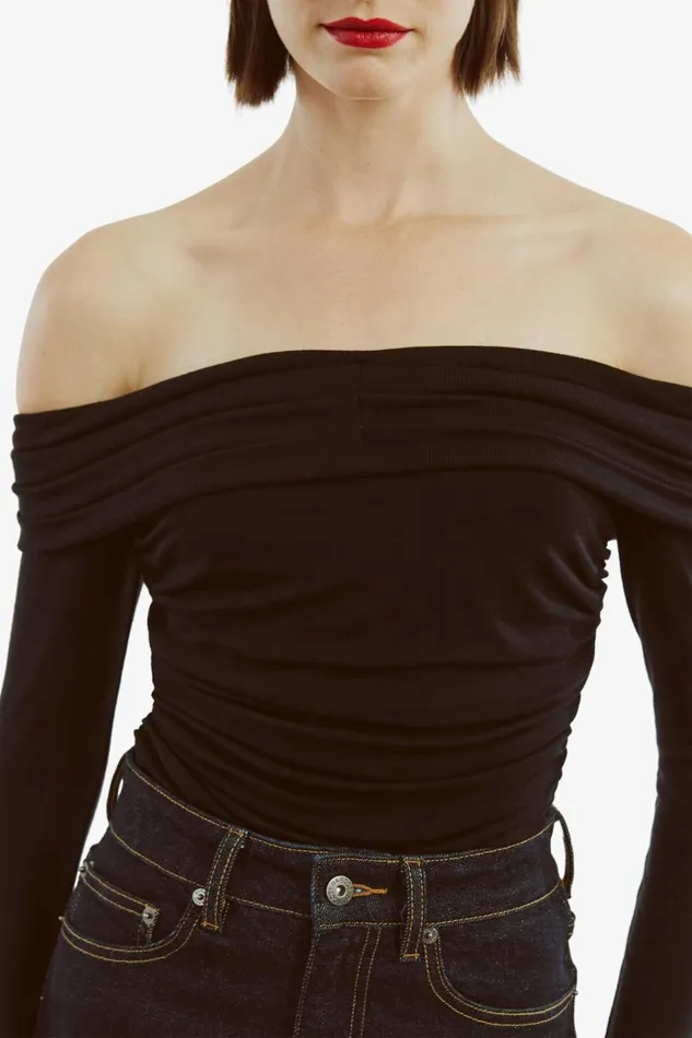 Bardot Party Tops Women Elsa Off The Shoudler Top In Black Black Bardot Party Tops Women Elsa Off The Shoudler Top In Black Black