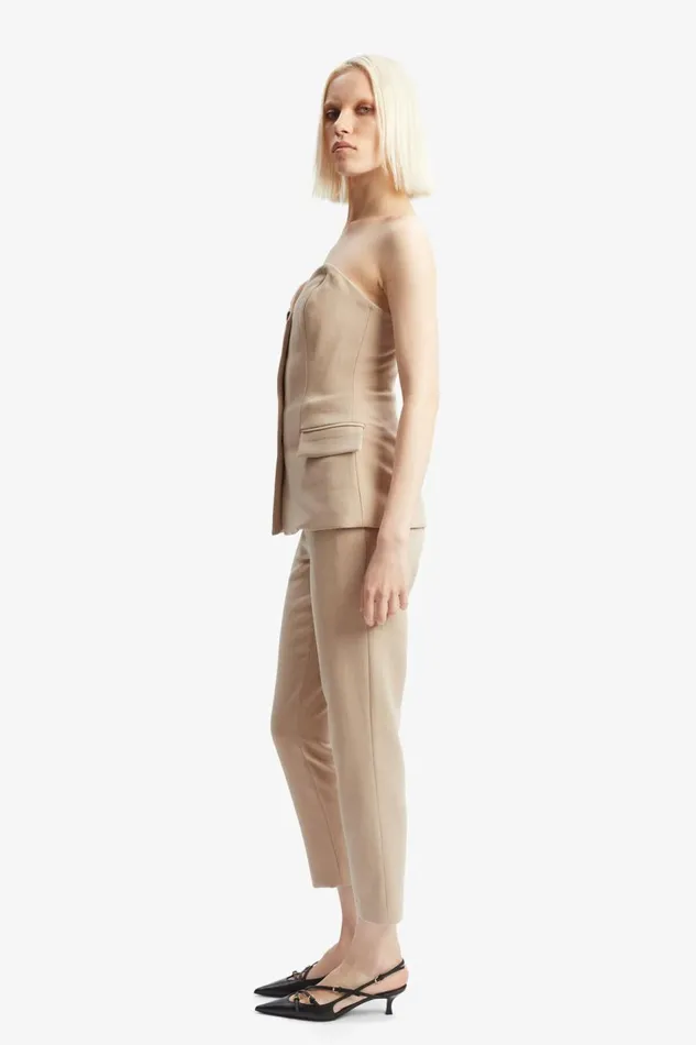 Bardot Party Tops Women Kylian Button Front Top In Tan Tan Bardot Party Tops Women Kylian Button Front Top In Tan Tan