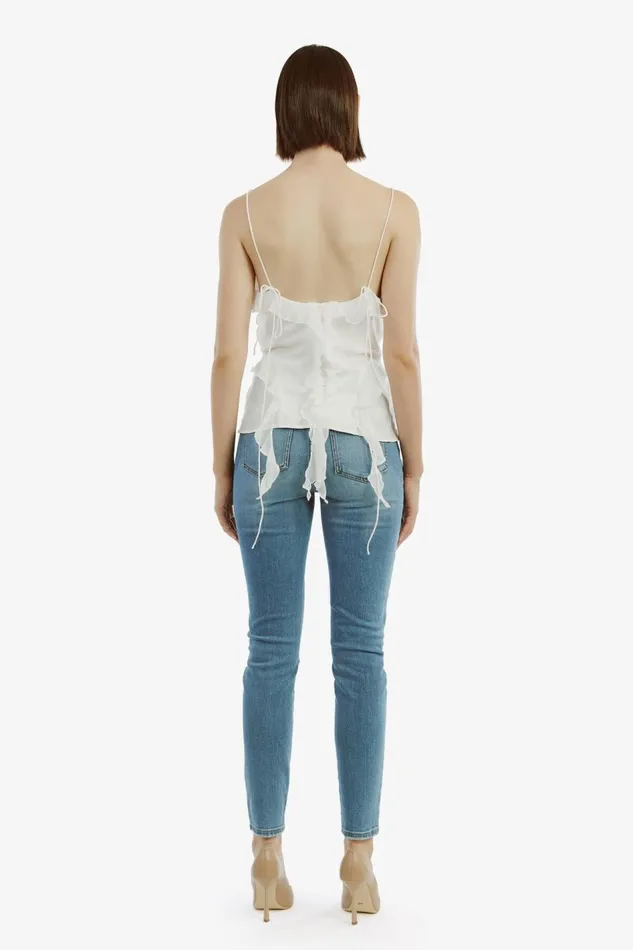 Bardot Party Tops Women Marsella Ruffle Cami In Orchid White Orchid White Bardot Party Tops Women Marsella Ruffle Cami In Orchid White Orchid White