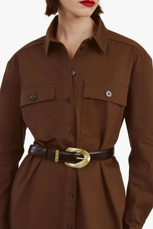 Bardot Shirts and Blouses Women Tybi Cotton Shirt In Chocolate Chocolate Bardot Shirts and Blouses Women Tybi Cotton Shirt In Chocolate Chocolate