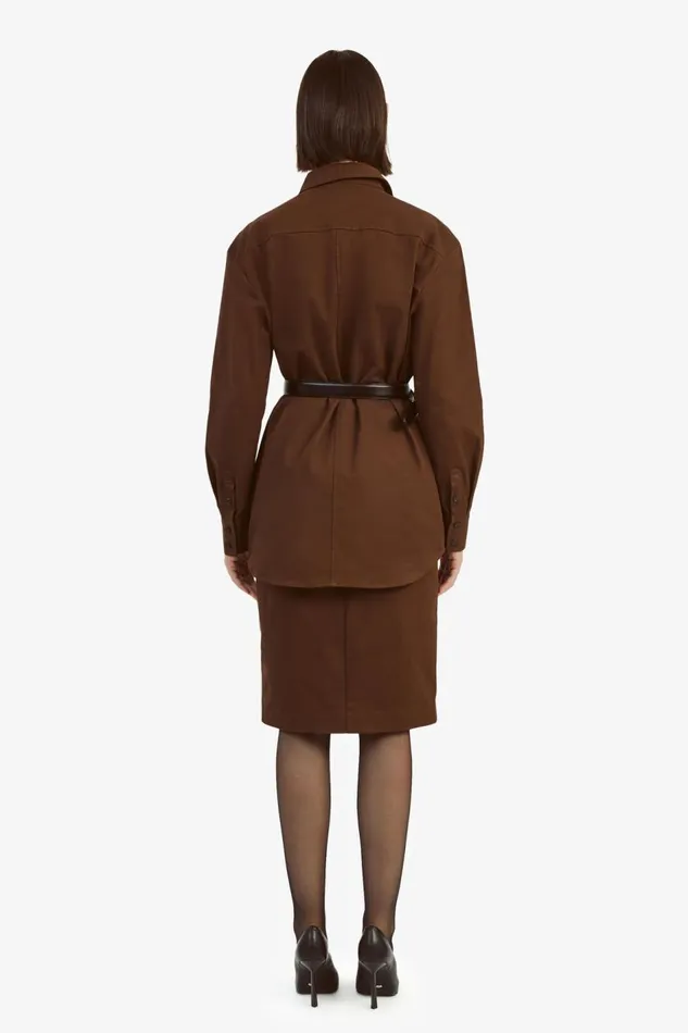 Bardot Shirts and Blouses Women Tybi Cotton Shirt In Chocolate Chocolate Bardot Shirts and Blouses Women Tybi Cotton Shirt In Chocolate Chocolate