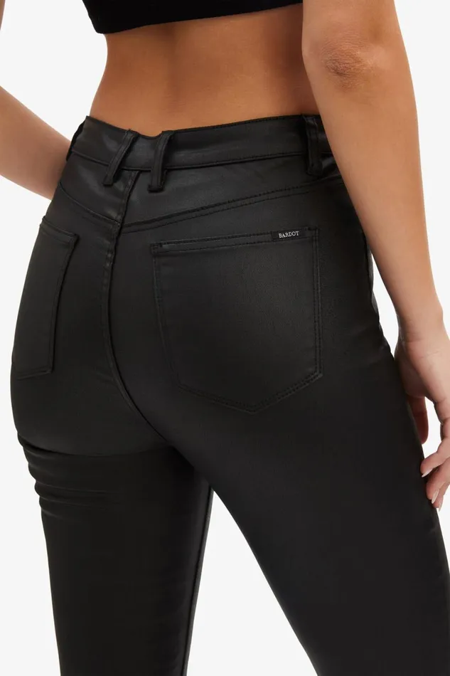 Bardot Skinny Jean Women Khloe Hi Tall Coated Jeans In Black Black Bardot Skinny Jean Women Khloe Hi Tall Coated Jeans In Black Black
