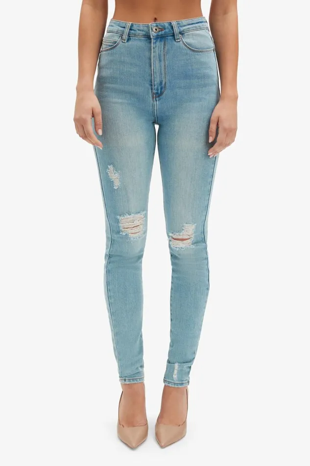 Bardot Skinny Jean Women Khloe Super High Tall Jeans In Mid Blue Mid Blue Bardot Skinny Jean Women Khloe Super High Tall Jeans In Mid Blue Mid Blue