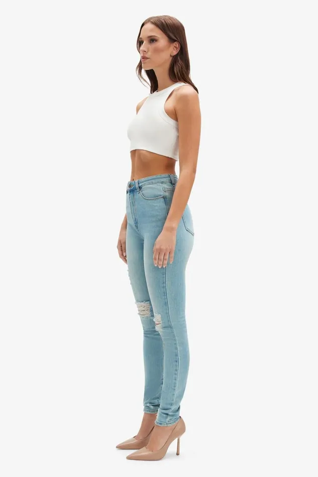 Bardot Skinny Jean Women Khloe Super High Tall Jeans In Mid Blue Mid Blue Bardot Skinny Jean Women Khloe Super High Tall Jeans In Mid Blue Mid Blue