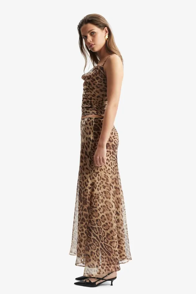 Bardot Skirts Women Monroe Maxi Skirt In Brown Leopard Brown Leopard