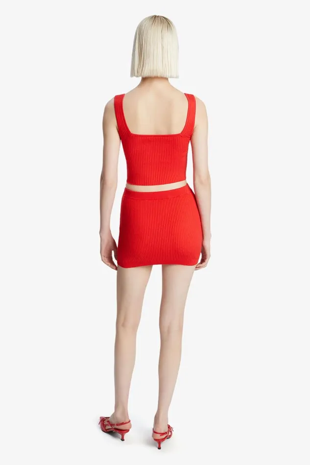 Bardot Skirts Women Sarita Knit Skirt In Deep Red Deep Red