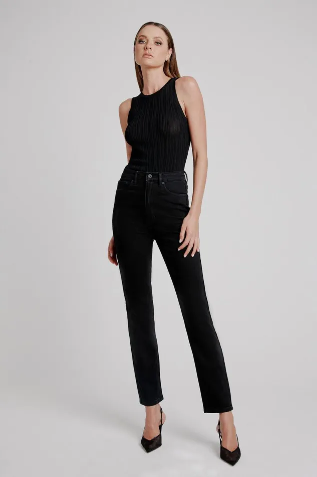 Bardot Straight Jean Women Heidi Straight Full Leg In Black Black