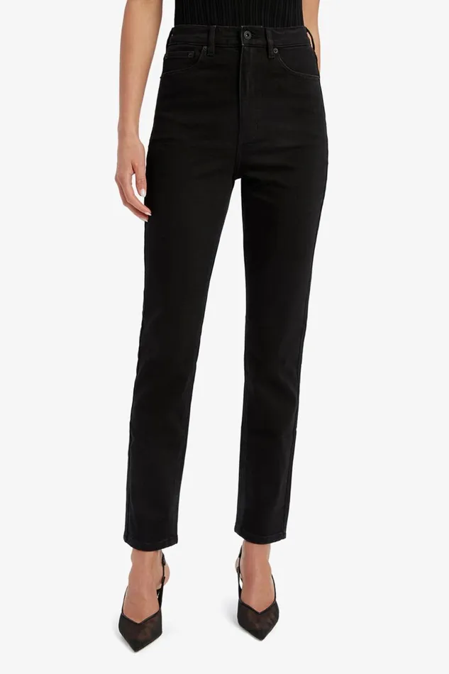 Bardot Straight Jean Women Heidi Straight Full Leg In Black Black Bardot Straight Jean Women Heidi Straight Full Leg In Black Black