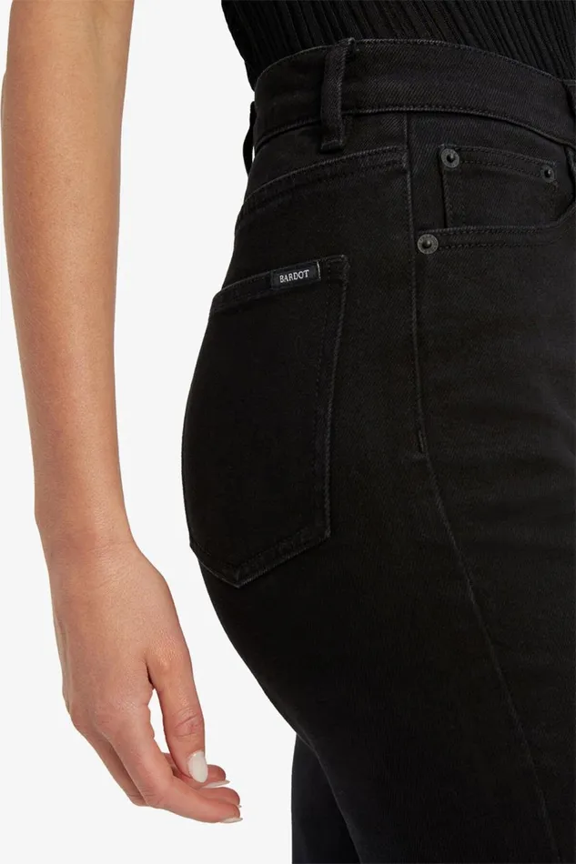 Bardot Straight Jean Women Heidi Straight Full Leg In Black Black Bardot Straight Jean Women Heidi Straight Full Leg In Black Black